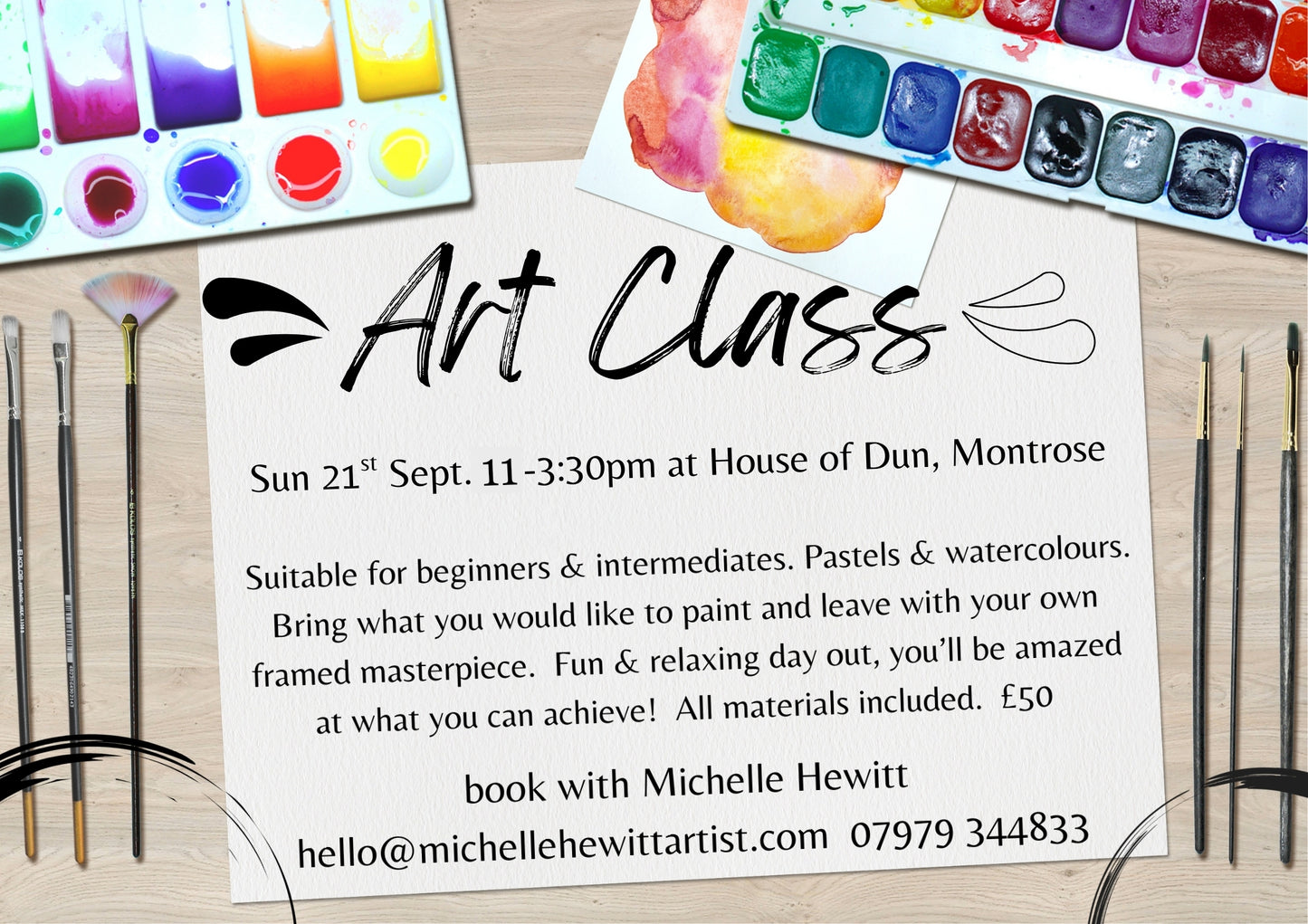 Art Class - pastel & watercolours 21 Sept