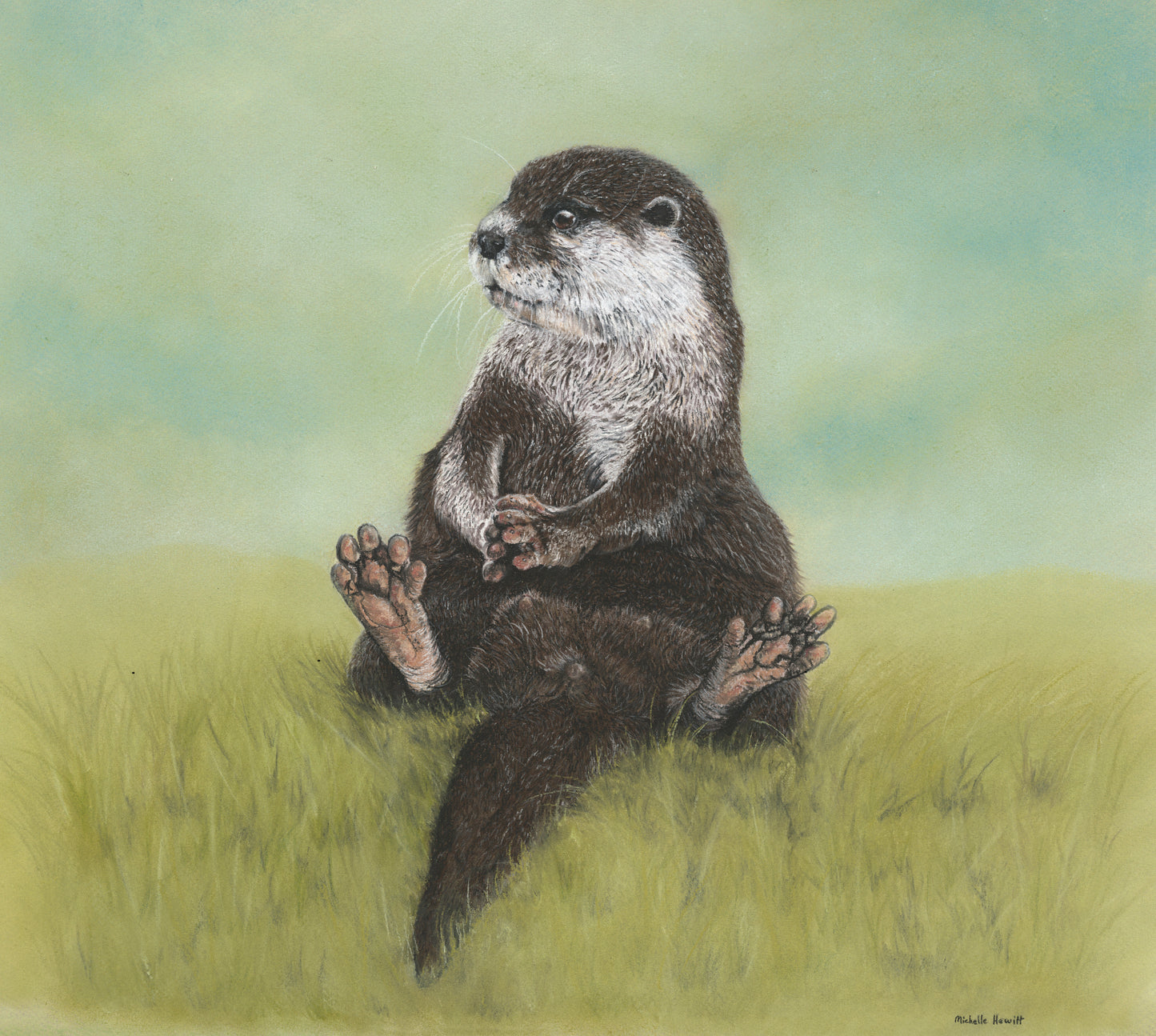 Print of Original Pastel Artwork 'Contemplation'