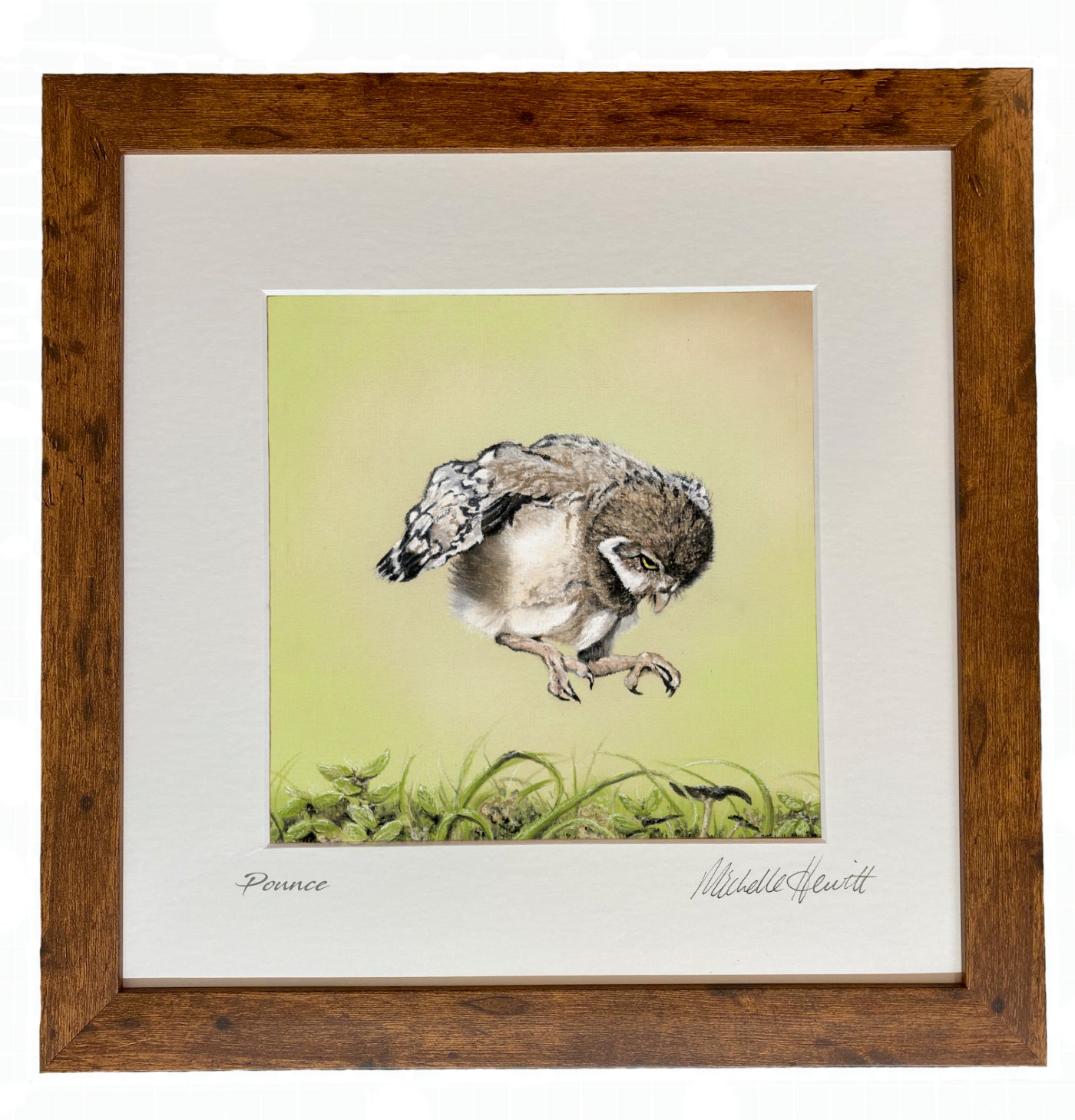 Print of Original pastel 'Pounce'