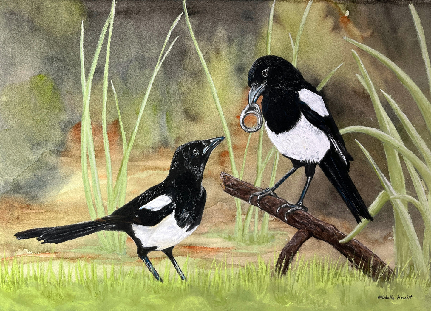 Print of Original pastel 'The Proposal'